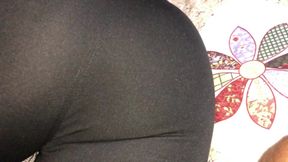 Sexy babe in black tight pants wants some dick