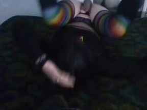 Tranny Webcam Masturbation with Big Balls & Ass