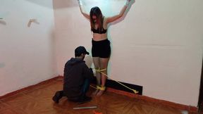 Many tickles to this completely tied woman (8)