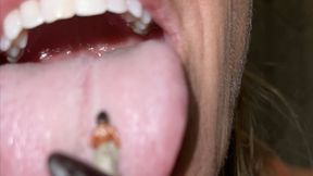 Friends daughter is shrunk and I lick her. Giantess Vore