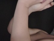 Milking Table Close up Ball Massaging Cock stroking with lotion.