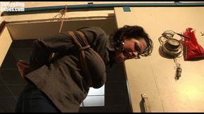 Steffi Dangling on Rope Tightly Ballgagged