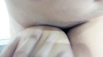 Big booty wife fucks 18 yo boy while cuckold husband strokes himself raw