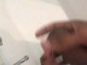 Masturbating in bathroom