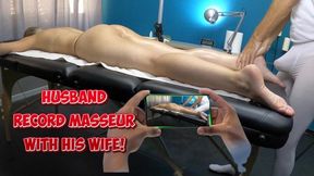 Husband Watch Masseur Touch his Dick on his Wife's Body