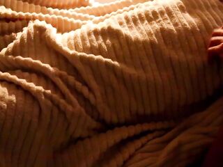 Exposed below my beloved velvet blanket - leads to a groaning, full body shaking climax