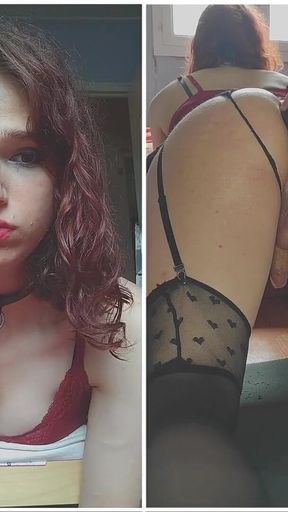 Cute Transgirl Gets Fucked Hard, Then Get's Her Ass and Balls Spanked and Flogged