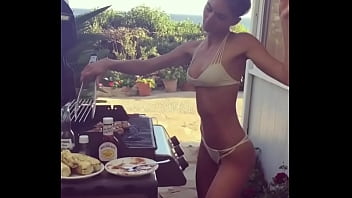 Sexy barbecue dancing