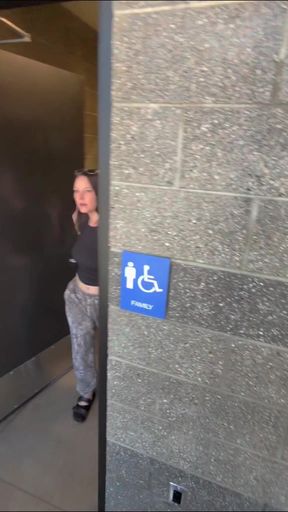 Wife Sneaks Into Gas Station Restroom to Get Fucked