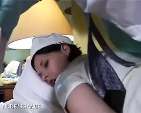 Prettier brunette babe gets her tight ass hard fucked and jizzed on her biggest boobs