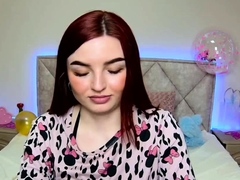 Solo redhead amateur babe NicolPot have fun on webcam