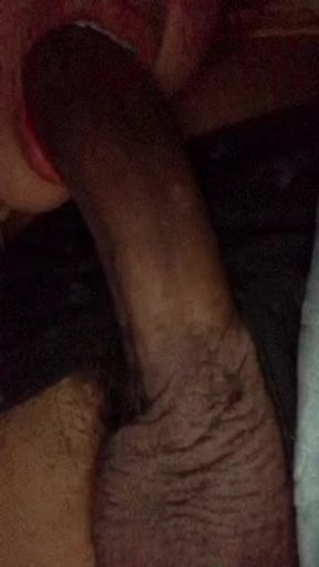 Daddy thrusting his dick in my mouth👅