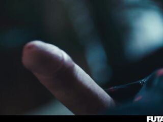 Tranny Grows Futanari Jock - Solo Transsexual Prostate Climax With Loads of CUM