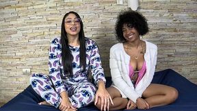 ana sasuga na cama com maya acaba dando o cuzinho para o camera