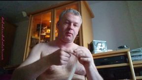 Full condom and birkenstocks ** cum fun 1 **