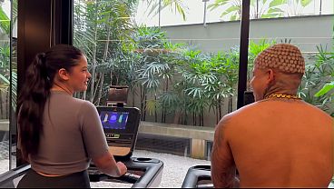 I met this fair-skinned Latina girl at the gym in the apartment where I
