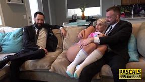 Fisted fetish milf submissive sucks dick blowjob (London River)