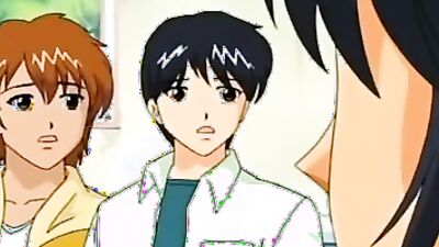 Brunette bombshell takes on two cocks in a wild anal threesome