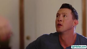 Sexy tran casey kisses slurps studs prick