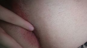 young guy fingers his tight pink hole
