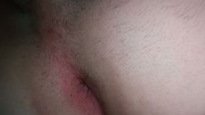young guy fingers his tight pink hole