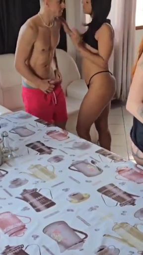 Stunning moment from &quot;My dream came true and we ended up having sex in the kitchen for breakfast!!&quot;