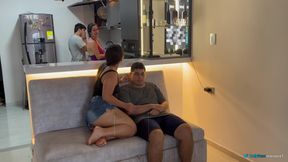 I convince my stepsister to have sex in company