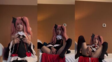 Krul Tepes cosplay tittyfuck glass dildo