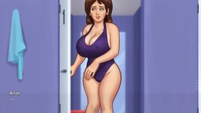 Summertime Saga - Gameplay - Roleplay - Debbie Wears Bikini