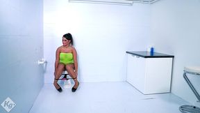 busty slut takes on three big cocks down at the glory hole