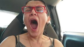 Yawning in the car for you