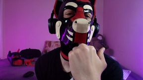 Latex Pup Gets Messy Right in Your Face
