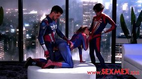 SPIDER GIRL BANGED BY SUPERHEROES LULA
