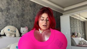 Sabina’s Balloon Stuffing POV - Rides, Inflates & Teases Your View