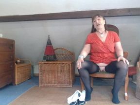 Mother-in-law helps you with your hand-job