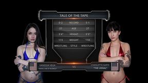 charlotte sartre vs vanessa vega female wrestling