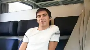 Pretty amateur Czech sucking dick on a moving train