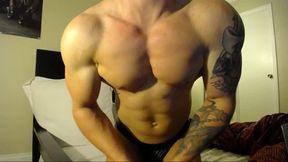 Muscle Stud Flexes His Tight Bod