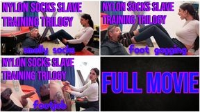 NYLON SOCKS SLAVE TRAINING TRILOGY "FULL MOVIE"