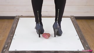 POV Cock stomp and cruel cockcrush in pumps with shoejob and cumshot | Era