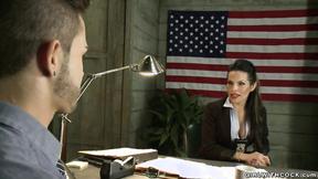 ”Corupted Trans cop anal fucking client”