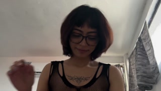 My stepsister models her new lingerie for me and we end up fucking