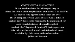 Hot MILF Julia Ann teases her boy toy's cock