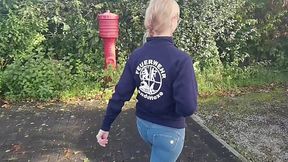 Blonde Bitch Sorceress Fucking Her Firefighter Trainee in Public, Dripping Pussy Juices Everywhere