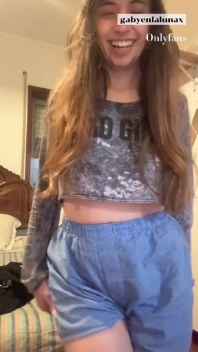 Naughty Girlfriend Video Call - Teasing in My Boyfriend's Boxers (Spanish Subs)   Clip 1