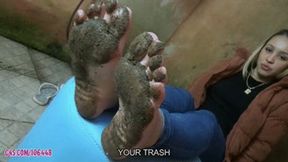Dirty Feet and FlipFlops (Muddy) POV by Princess Hannah # 1080HD - Girls Fetish Br