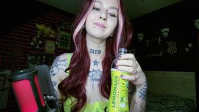 Alternative redhead drinking and burping