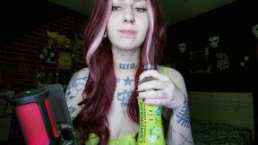 Alternative redhead drinking and burping