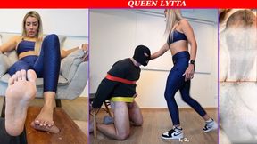 Lytta Destroys Real Human balls using him as a Kicking Bag dummy - Then make him lick his own cum - SEE THE RESULTS OF AFTERMATCH ON VIDEO - BALLBUSTING - FEMALE DOMINATION - DOMINATION - FEMDOM - CBT - HUMILIATION - KICK - TRAMPLE - CUMSHOT - FOOTr