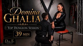 TOP FEMDOM Facesitting, Giant Dildo Anal Dilation & Ballbusting – Domina Ghalia Full Dungeon Session Complete 39 Min - ENG SUBT